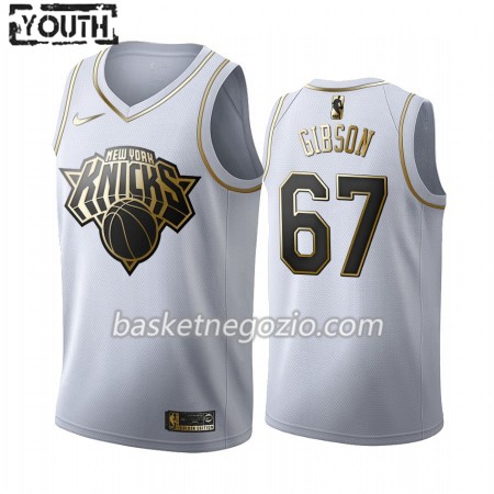 Canotte Bambino New York Knicks Taj Gibson 67 2019-20 Nike Bianco Golden Edition Swingman